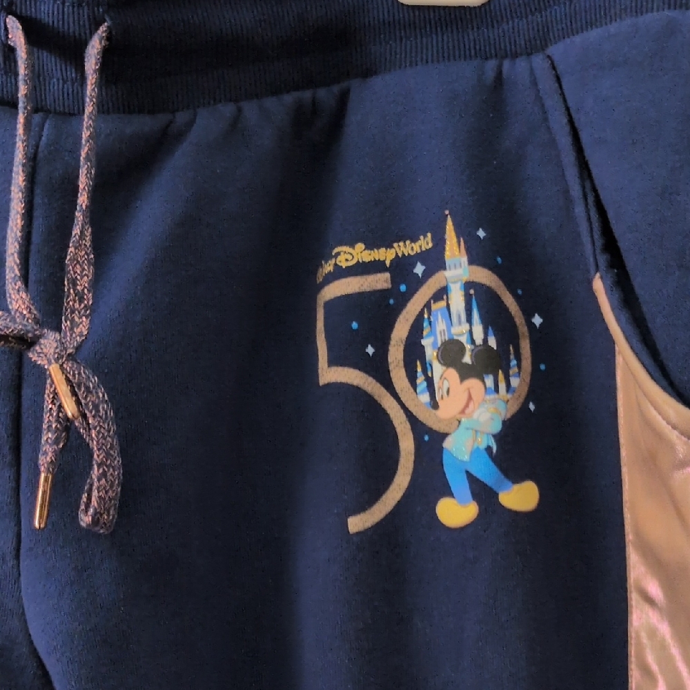 Disney Navy and Gold Sweatpants with Mickey Mouse